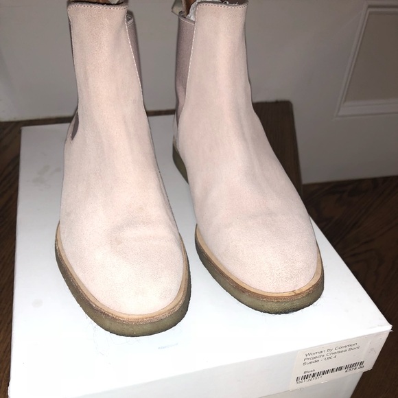 Woman by Common Projects Pink Suede Chelsea Boot - Picture 3 of 8